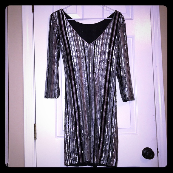Ombré all Sequined midi Dress New Years (reduced) - Picture 3 of 5